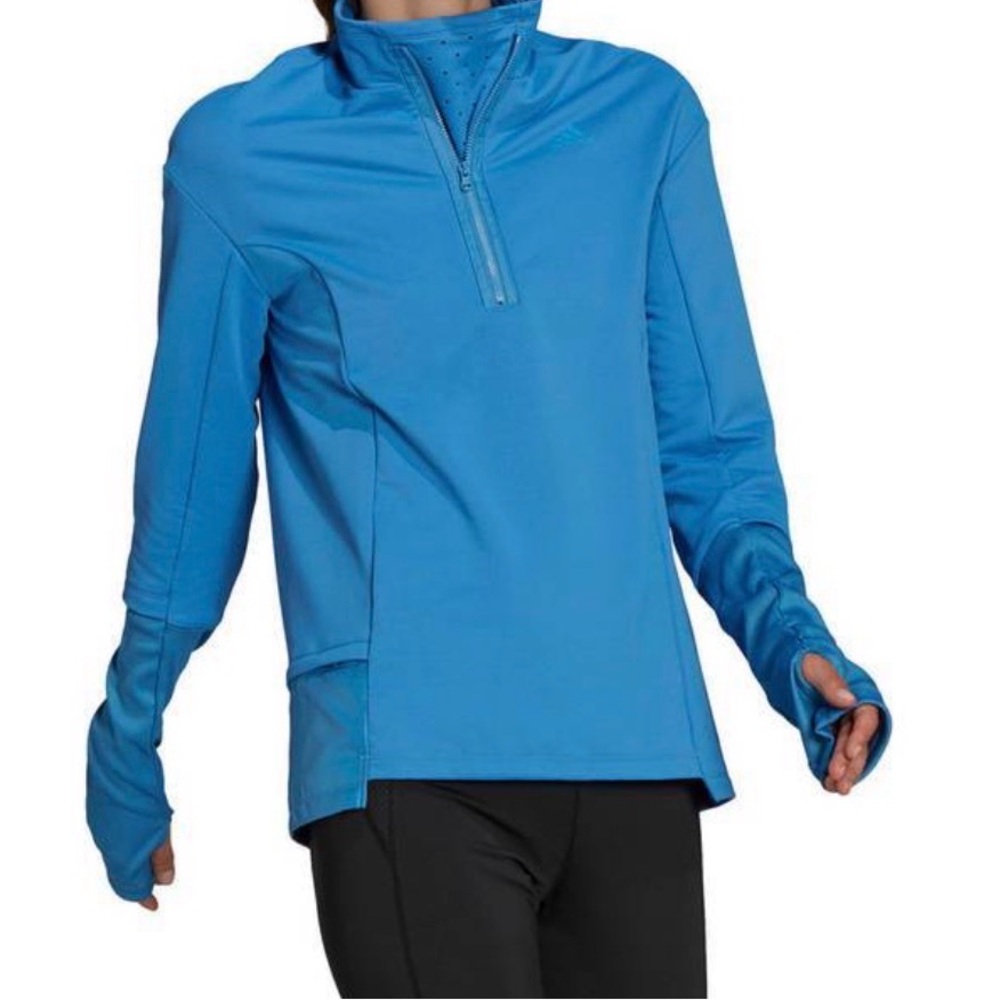 Adidas COLD.RDY 1/4 zip running pullover sweatshirt retain body heat Women’s M